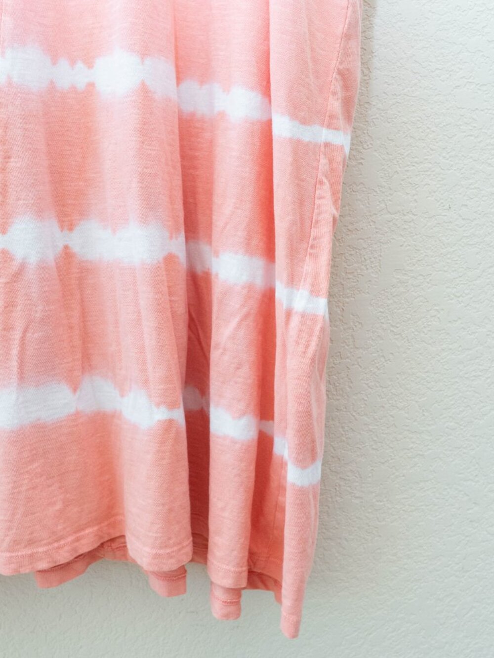 Lane Bryant Tie Dye Dress 14/16 Coral Pink White Sleeveless VNeck Pockets Cotton - Picture 14 of 14